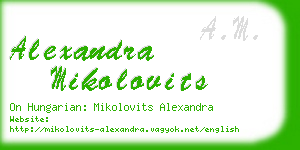 alexandra mikolovits business card